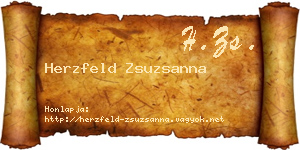 Herzfeld Zsuzsanna névjegykártya