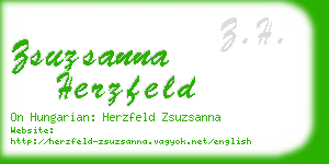 zsuzsanna herzfeld business card